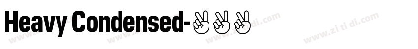 Heavy Condensed字体转换